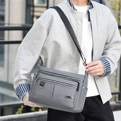 Men's Multi-Pocket Crossbody Bag with Adjustable Shoulder Strap