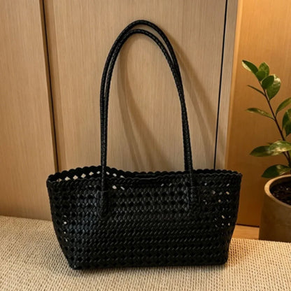 Hollow Woven Basket Shoulder Bag – Large Boho Vacation Tote