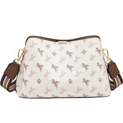 FOXER Monogram Women Shoulder Tote Bag 2026 Fashion Commuter Female Large Crossbody Purse for Mom