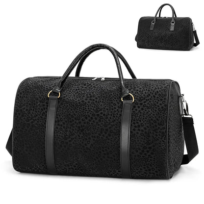 Leopard Pattern Men's Travel Duffle Bag | Overnight Weekender