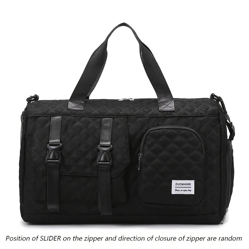 Nylon Argyle Duffle Bag – Large Capacity Sports & Travel