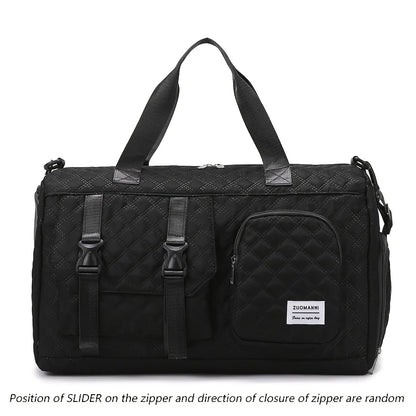 Nylon Argyle Duffle Bag – Large Capacity Sports & Travel