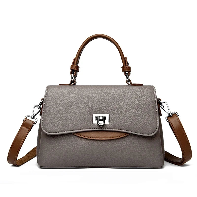 Women's Leather Crossbody Bag – Large Capacity Shoulder Handbag