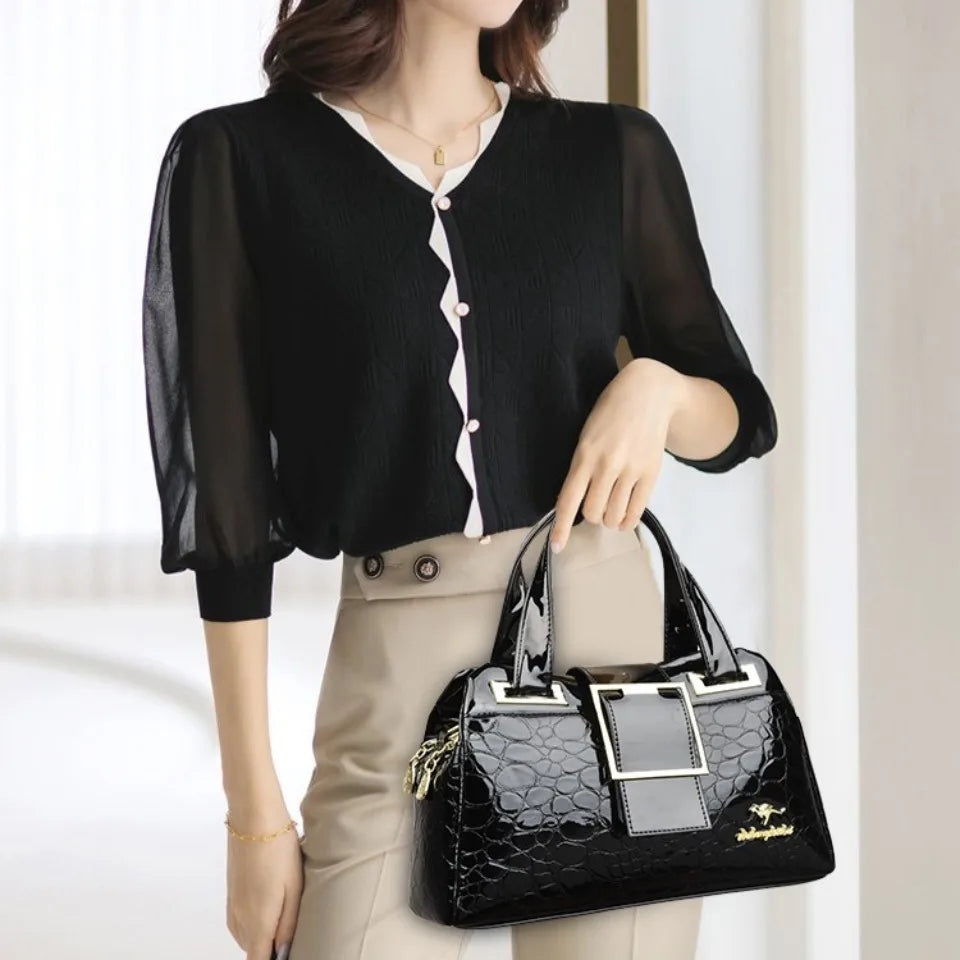 Stone Pattern Luxury Tote Bag for Women