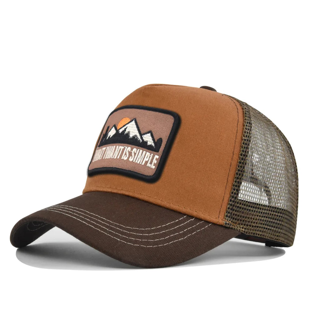 Mesh Breathable Baseball Cap – Embroidery Letter Outdoor Sports Hat