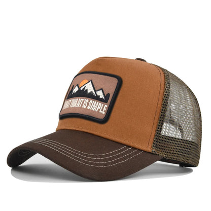 Mesh Breathable Baseball Cap – Embroidery Letter Outdoor Sports Hat