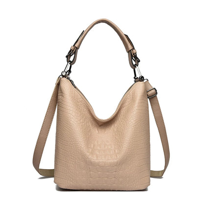 Crocodile Pattern Hobo Bag for Women – Leather Shoulder Crossbody
