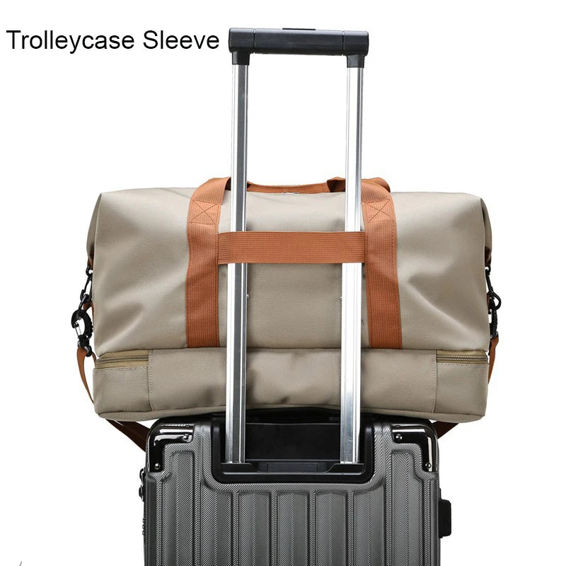 Travel Gym Duffle Bag – Waterproof Weekender with Shoe Compartment