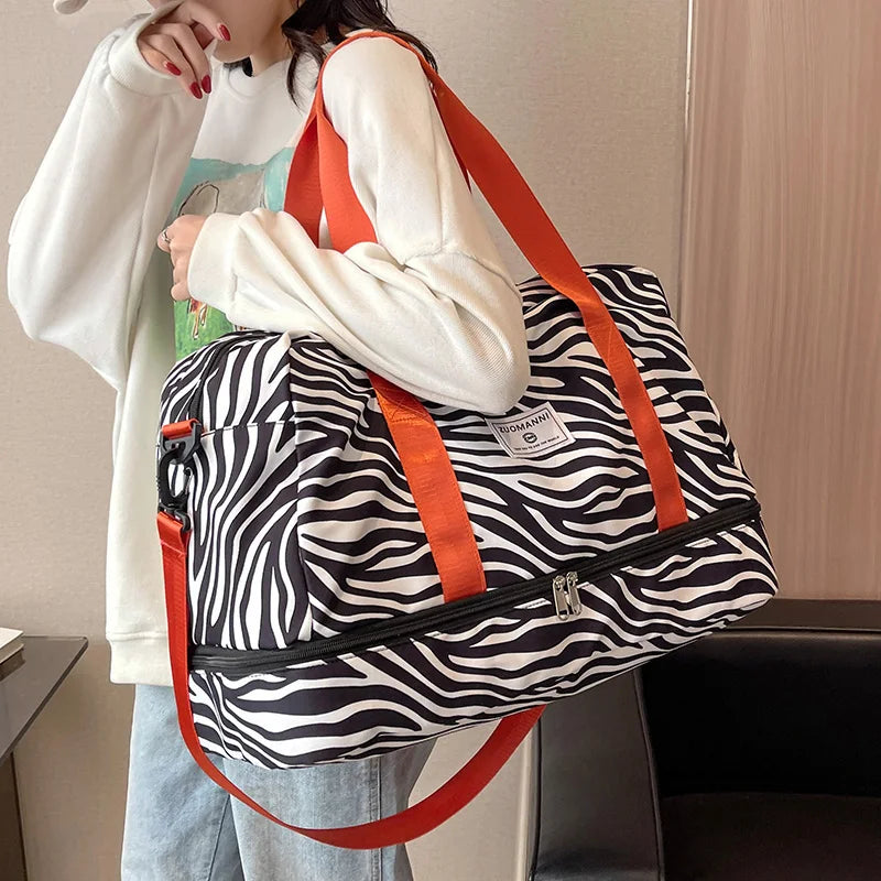 Animal Print Duffle Bag – Large Capacity Gym & Travel Weekender