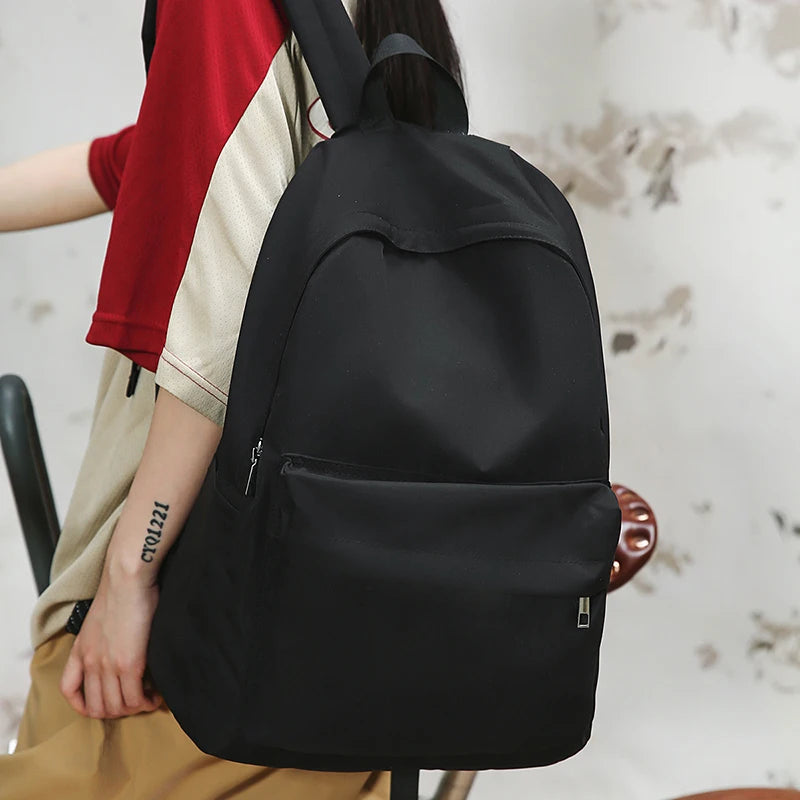 Large Capacity Nylon School Backpack for Teen Girls & Women