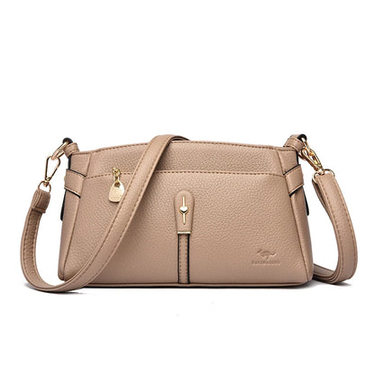 Soft Leather Shoulder Bag for Women – Luxury Crossbody Messenger Purse