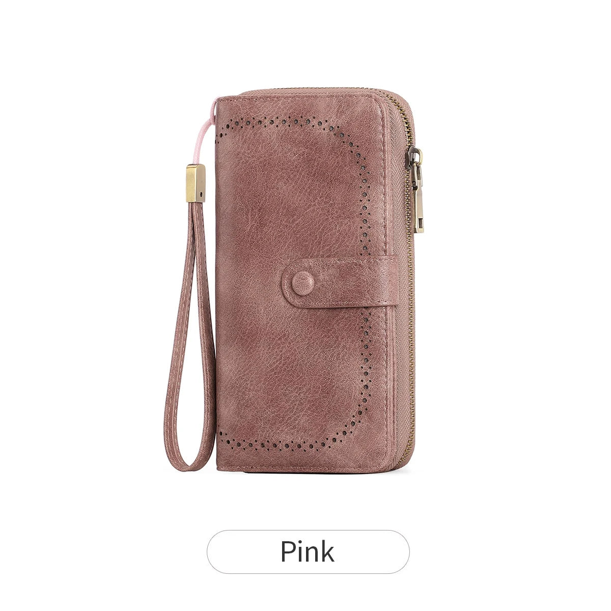 RFID Blocking Women's Accordion Wallet – Retro Leather Clutch