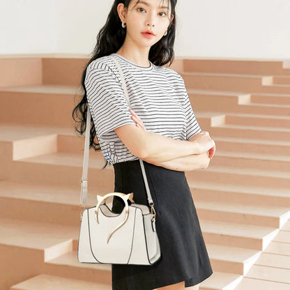 Cat Ear Handle Women's Crossbody Handbag