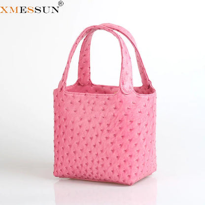 Women S Bag Bucket Bags Female Tote Hand Ladies Designer Luxury Ostrich Leather Shoulder Organizer