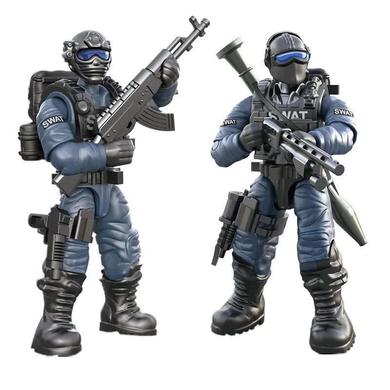 Military SWAT Soldier MOC Building Blocks – Army Figure Toy