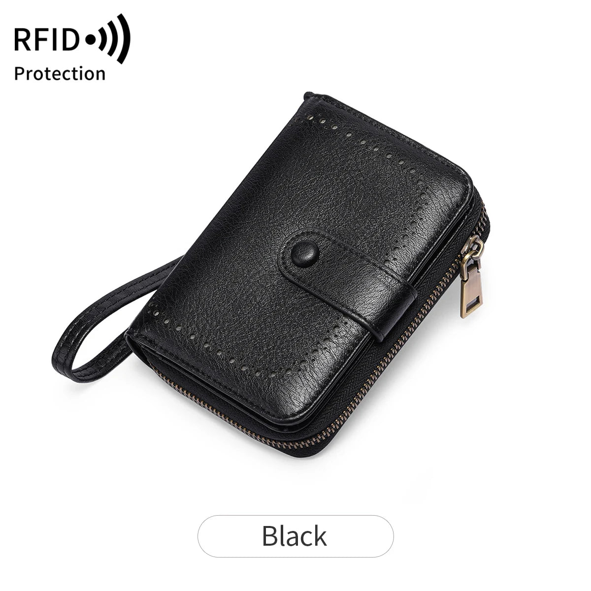 RFID Blocking Women's Large Capacity Retro Wallet – Multi-Card Organizer