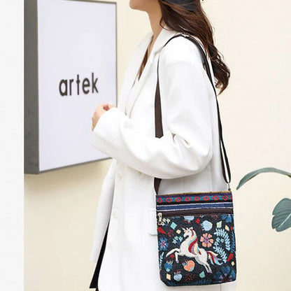 Embroidered Crossbody Bag – Boho Ethnic Phone Purse for Women