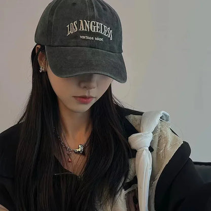 Embroidered Cotton Baseball Cap – Unisex Retro Snapback Hat