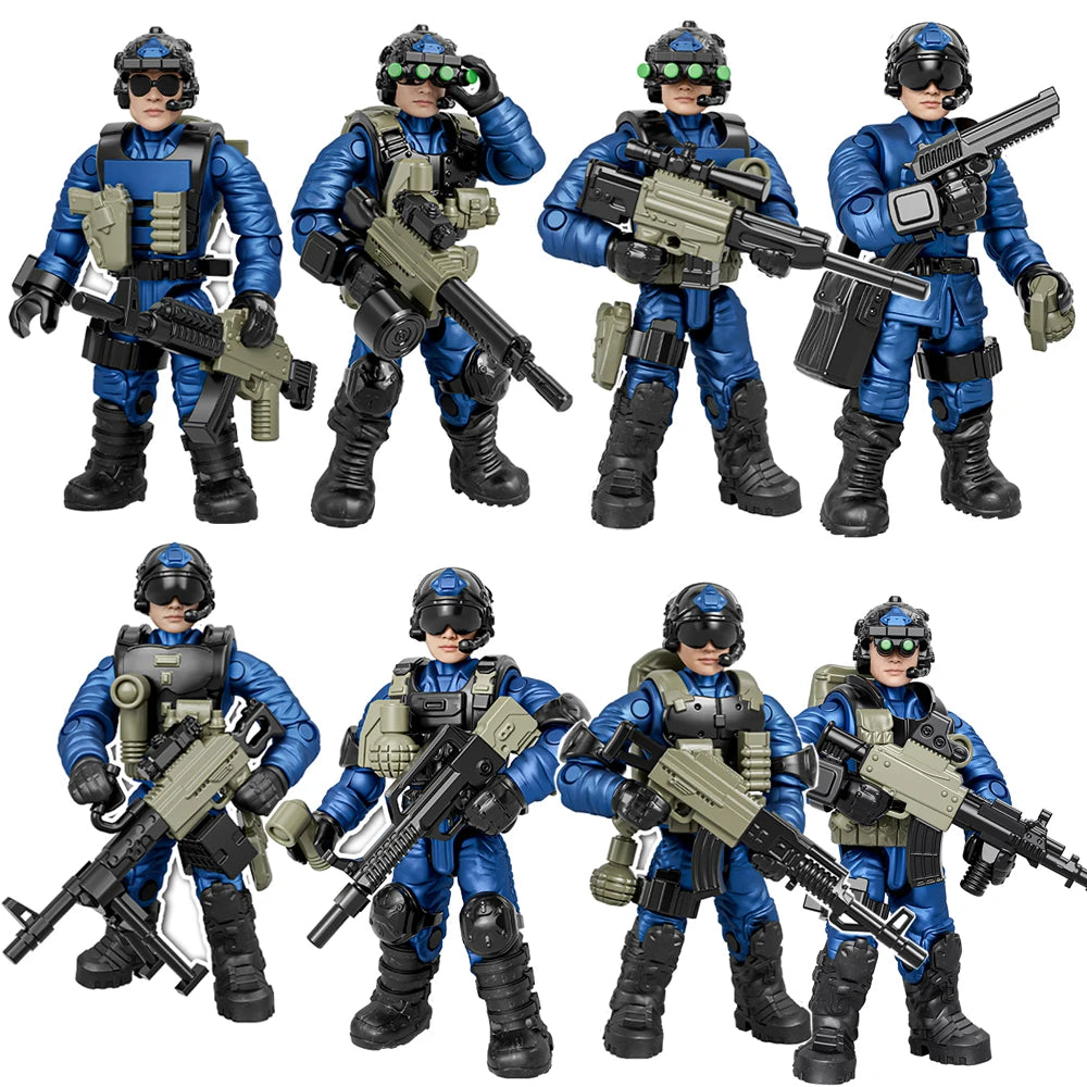 Special Forces Military Soldier Action Figures Building Blocks Set