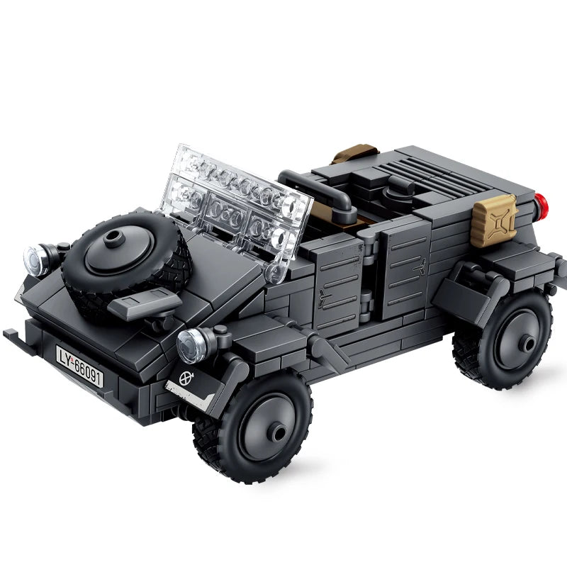 WWII Tiger I Tank Building Blocks Set with Soldier Figures