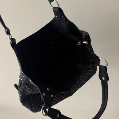 Polka Dot Large Capacity Shoulder Bag for Women – Retro Hobo