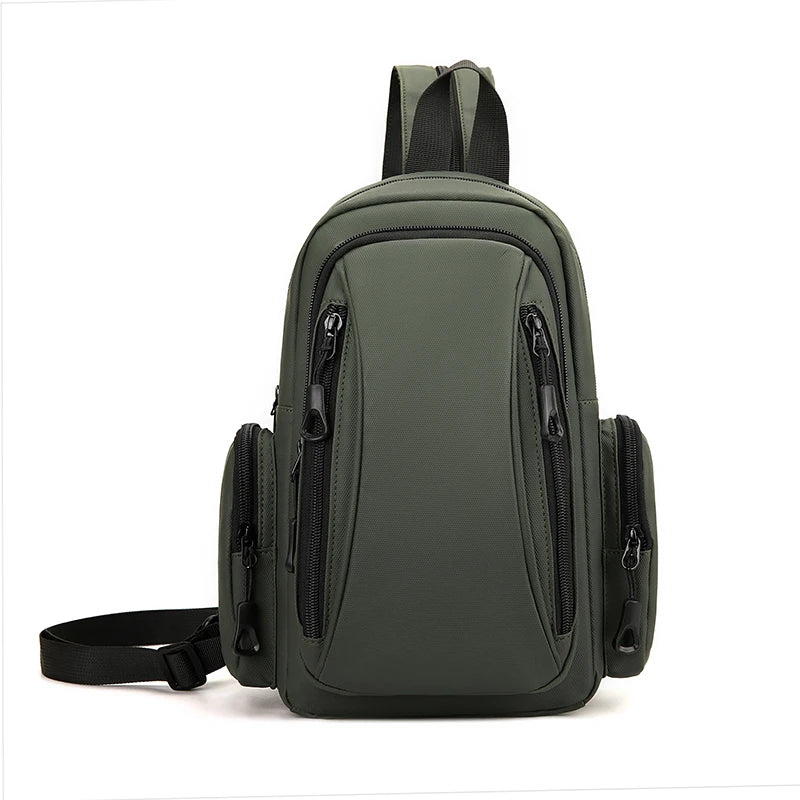 Men's Sling Chest Bag – Oxford Multi-Pocket Crossbody Pack