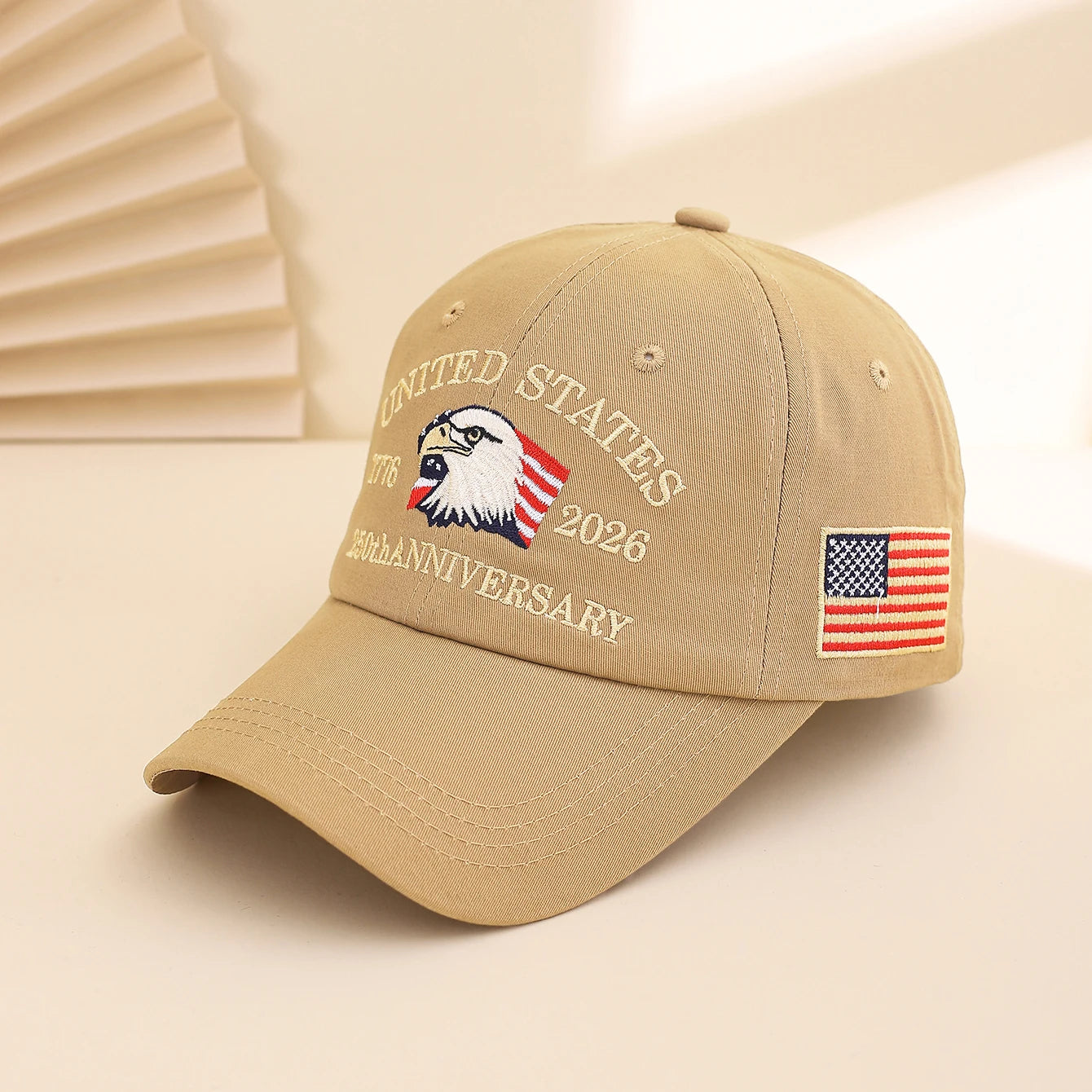 USA 250th Anniversary Baseball Cap – Eagle & Flag Embroidered Hat