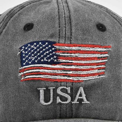 USA Flag Embroidered Baseball Cap – Unisex Tactical Cotton Hat
