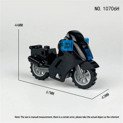 Military Motorcycle Building Block – Police & Army Mini Figure Toy