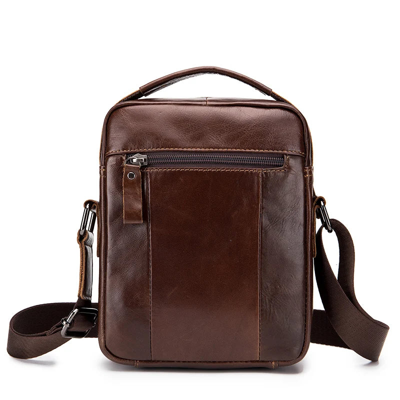 Men's Leather Crossbody Bag – Top-Layer Cowhide Shoulder Bag