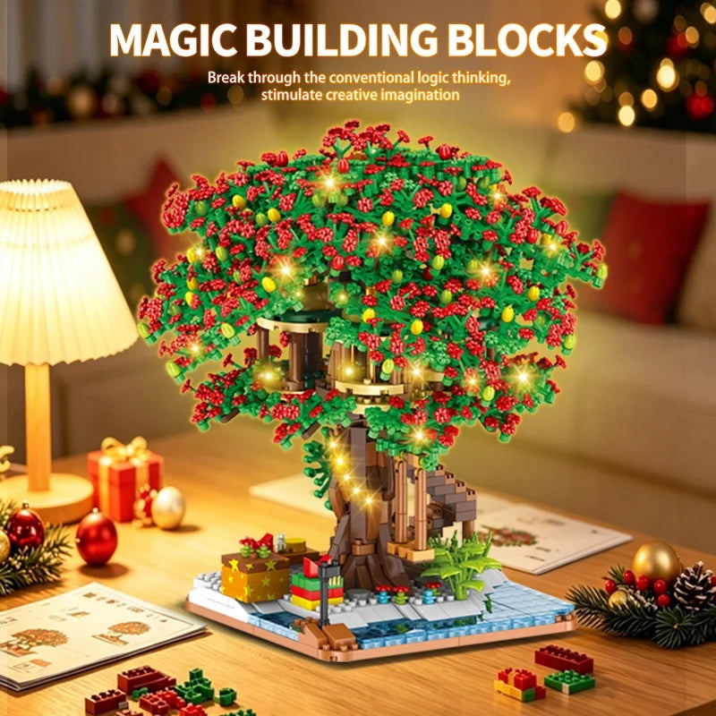 Christmas Tree House Building Blocks Set – 2150 Piece MOC