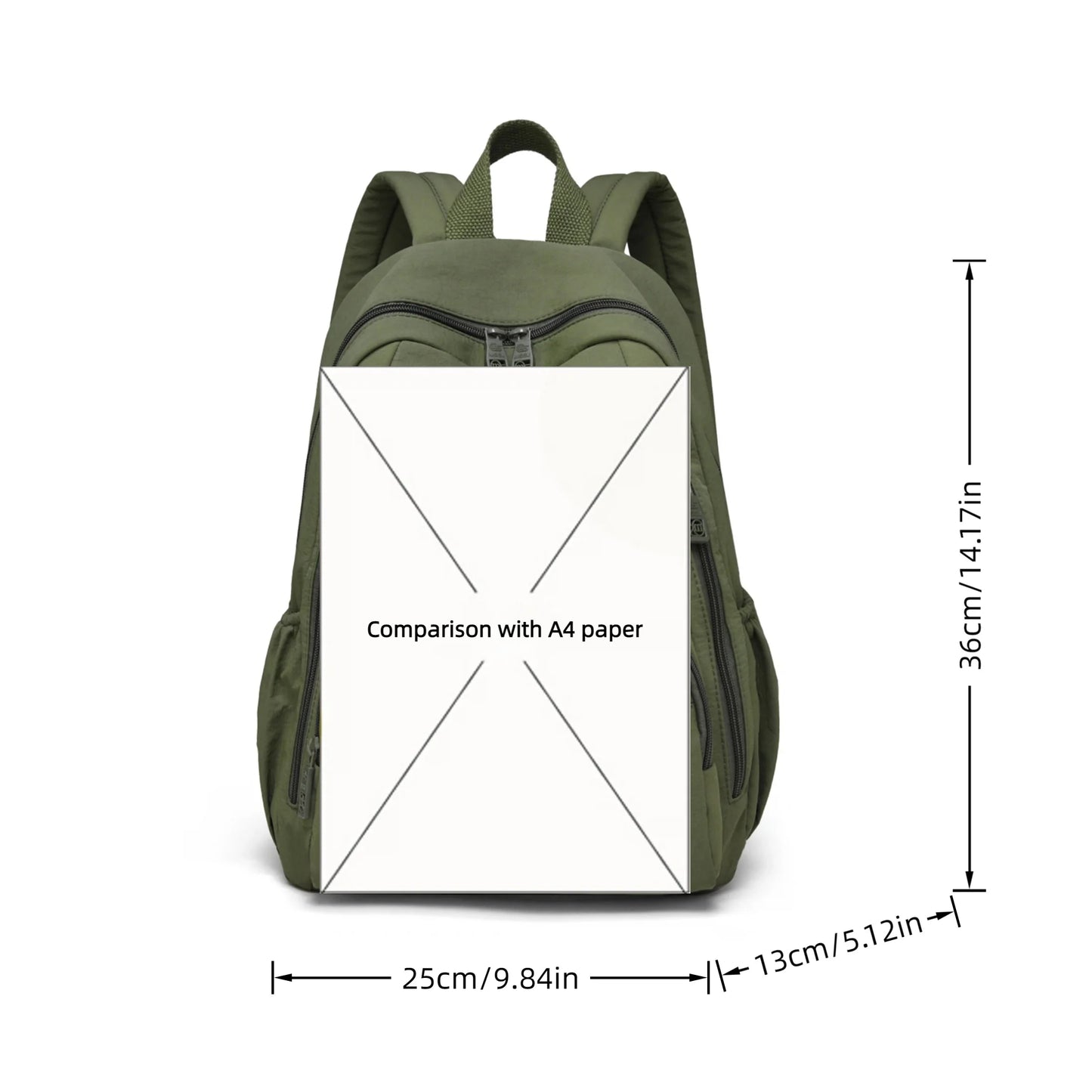 Lightweight Nylon Backpack for Women – Multi-Pocket Purse