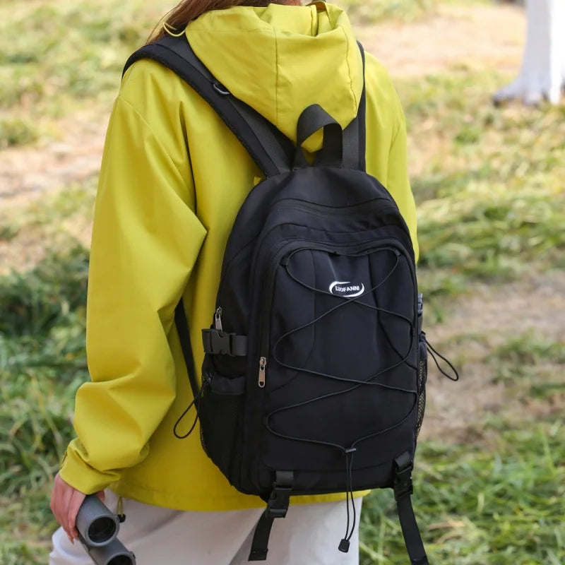 Color Contrast Women's Backpack Large Capacity Laptop Bag