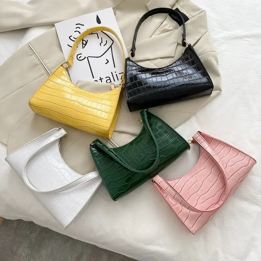 Exquisite Shopping Bag Retro Casual Women Totes Shoulder Bags Female Leather Solid Color Chain