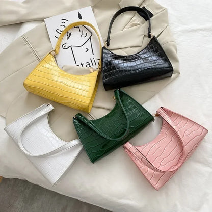 Exquisite Shopping Bag Retro Casual Women Totes Shoulder Bags Female Leather Solid Color Chain