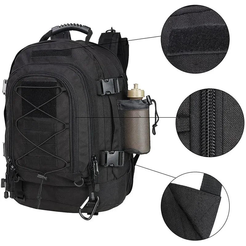 60L Tactical Backpack – Extra Large Military Hiking Pack for Men & Women