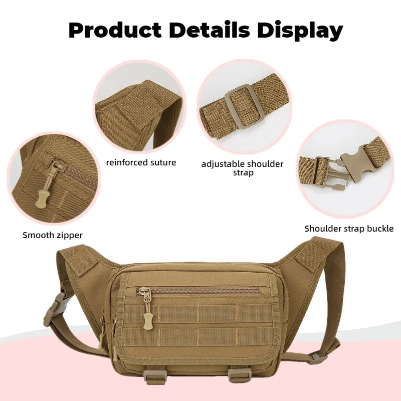 Tactical Waist Bag for Men – Multi-Pocket Sling Pack
