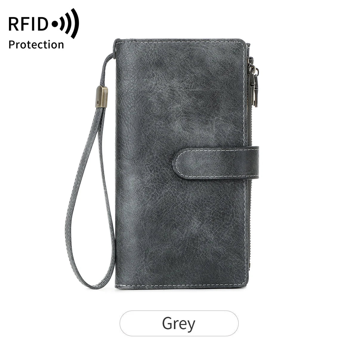 Women's RFID Blocking Trifold Long Wallet – Multifunction Card Holder