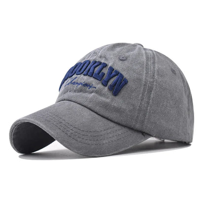 Vintage Washed Baseball Cap – City Embroidery Unisex Dad Hat
