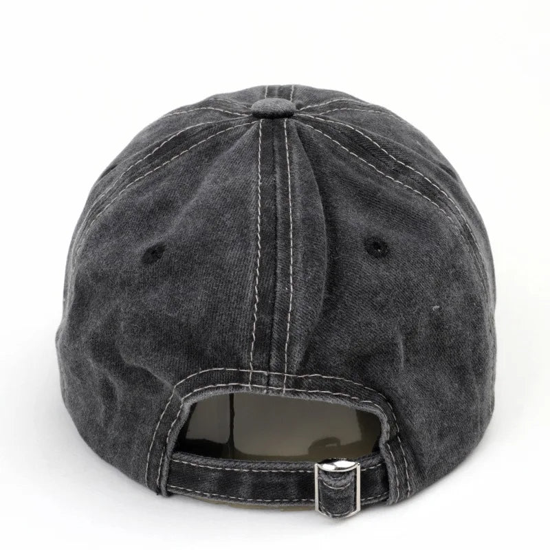 Vintage Washed Cotton Baseball Cap – New Orleans Embroidered Snapback
