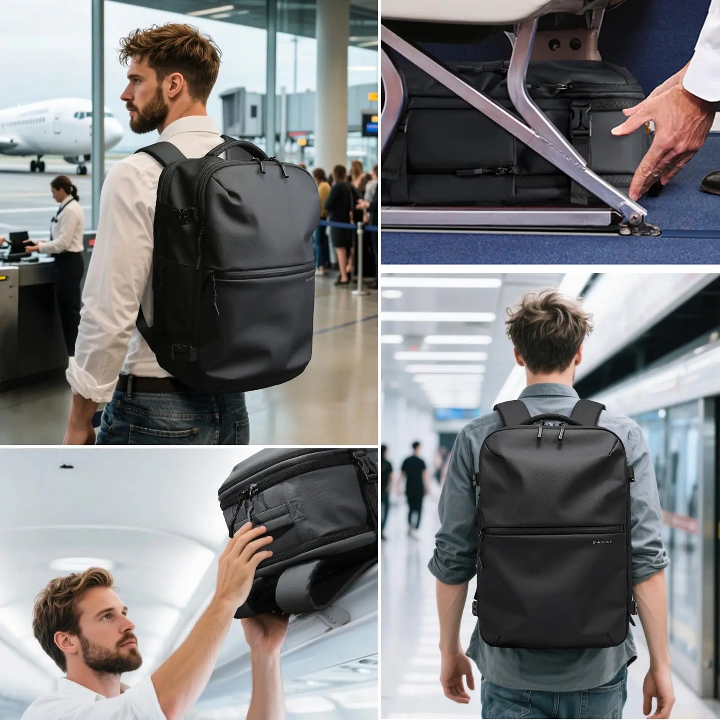Bange Anti-Theft Travel Backpack – Vacuum Compression 15.6" Laptop Bag