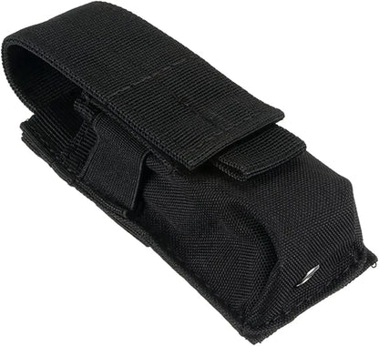 Tactical MOLLE Flashlight Pouch – Nylon EDC Tool & Knife Bag