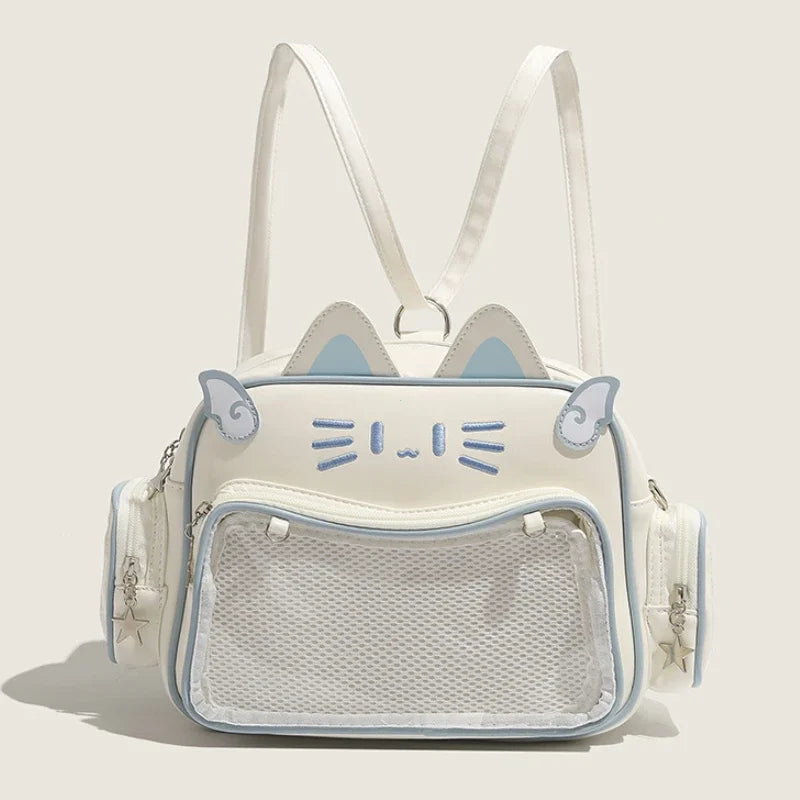 Kawaii Cat Ita Backpack – Y2K Aesthetic Girls School Bag