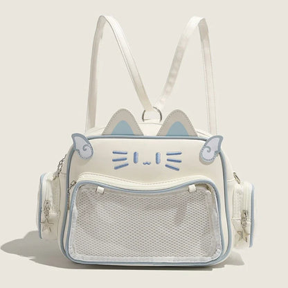 Kawaii Cat Ita Backpack – Y2K Aesthetic Girls School Bag