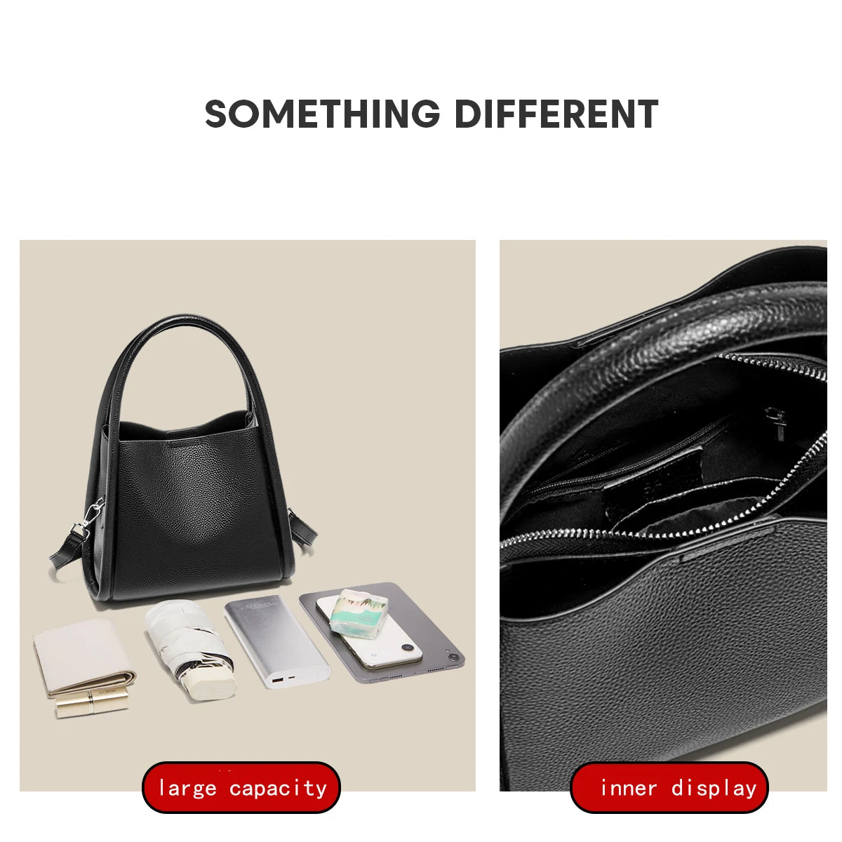 Foxer Luxury Leather Lady Shoulder Bag Genuine Casual Handbag Large Women Bucket Tote Daily Work