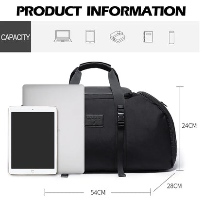 Bange Gym Duffel Bag with Shoe Compartment – 40L Foldable