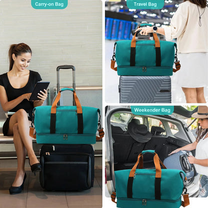 Large Capacity Gym Duffel Bag with Shoe Compartment