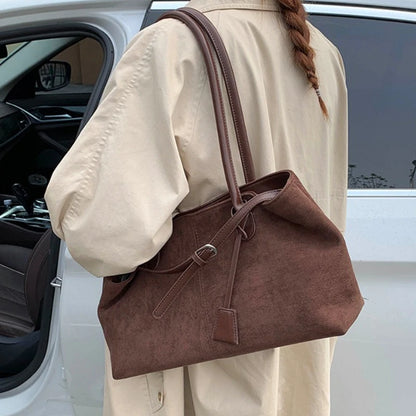 Women's PU Leather Shoulder Bag – Retro Underarm Tote