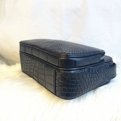 Crocodile Leather Men's Crossbody Bag | Authentic Belly Skin Postman