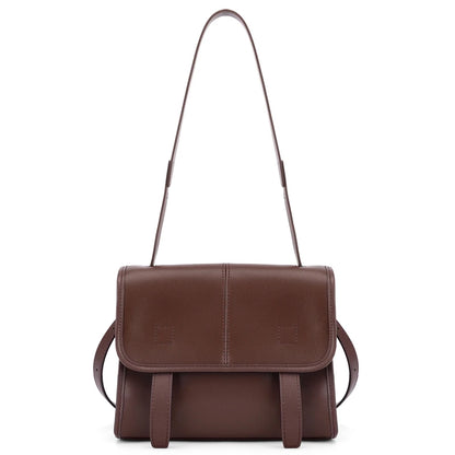 Women's Genuine Leather Crossbody Bag – Multi-Pocket Shoulder Messenger